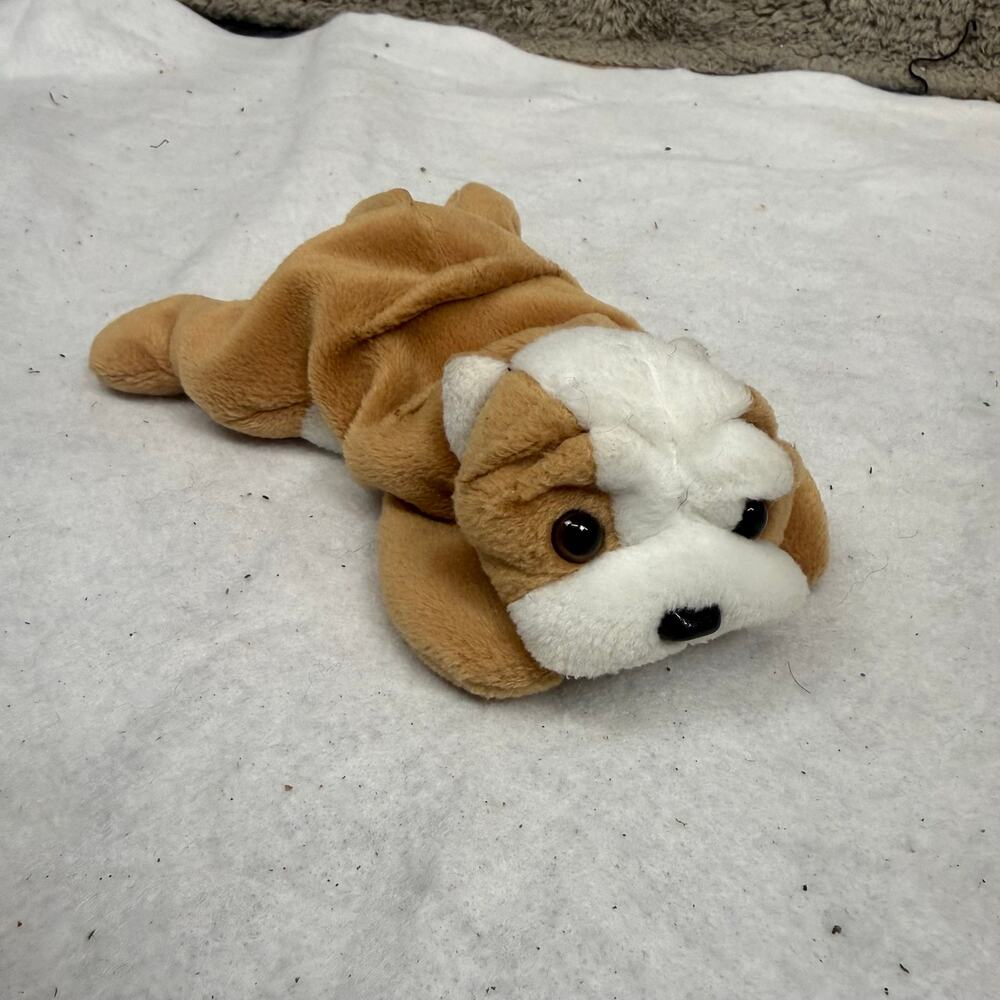 Ty Beanie Baby Wrinkles Bull Dog Bulldog Puppy Vintage Plush Stuffed Animal 1996